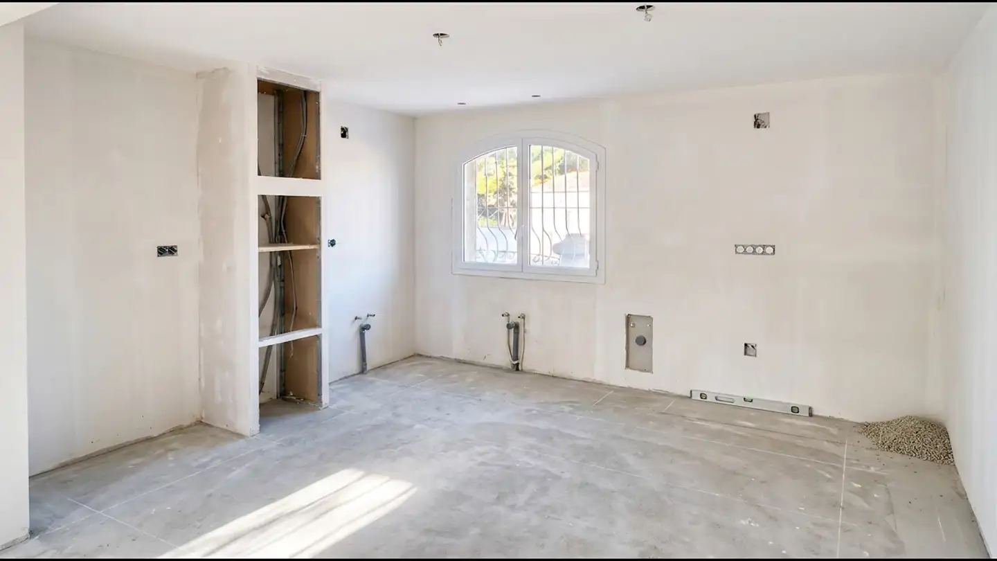 Timelapse d'une rénovation de cuisine clé en main par MPAI Agencement Intérieur : de la pièce brute à la cuisine posée