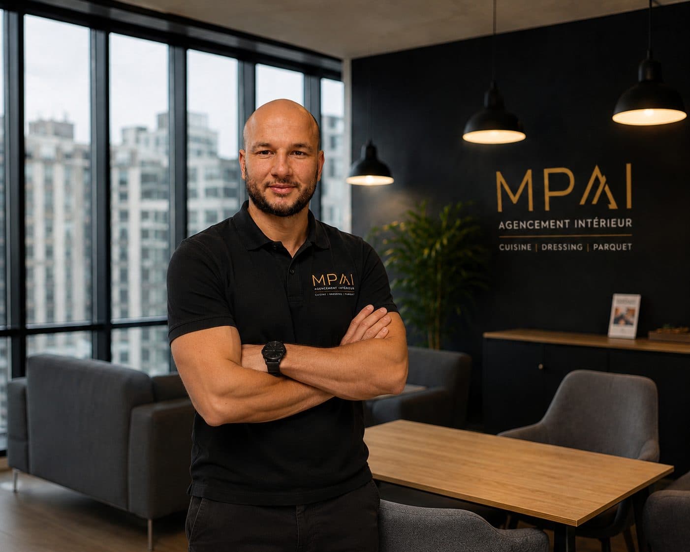Benoit Machu, gérant de MPAI Agencement Intérieur, dans le showroom de Châteauneuf-les-Martigues